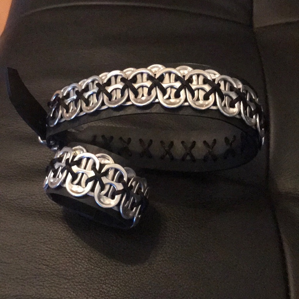 Soda can top choker and bracelet
